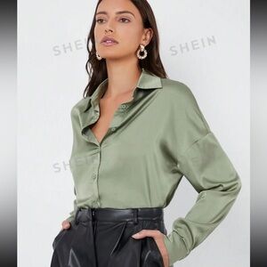 Solid Satin Blouse